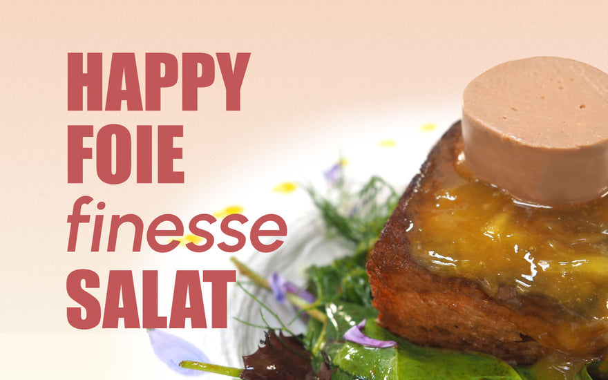 Titelbild Rezept Happy Foie finesse Wildkräutersalat mit fruchtigem Orangengel