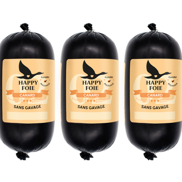 Happy Foie Canard - Délice de foie - Sans Gavage - 250g, Bio (Lot de 3)